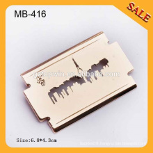 MB416 High end Logo cutting Promotional blade shape label Metal Pin Badge